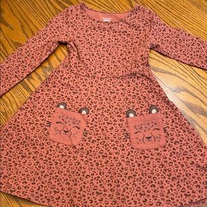 Jumping Beans Brown Leopard Print Kids Dress